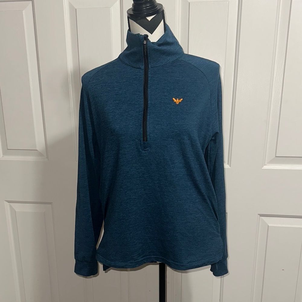 MARINE LAYER Weekend Sport Blue Quarter Zip